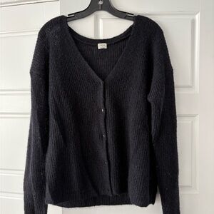 Wilfred Black V-Neck Button Cardigan